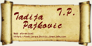 Tadija Pajković vizit kartica